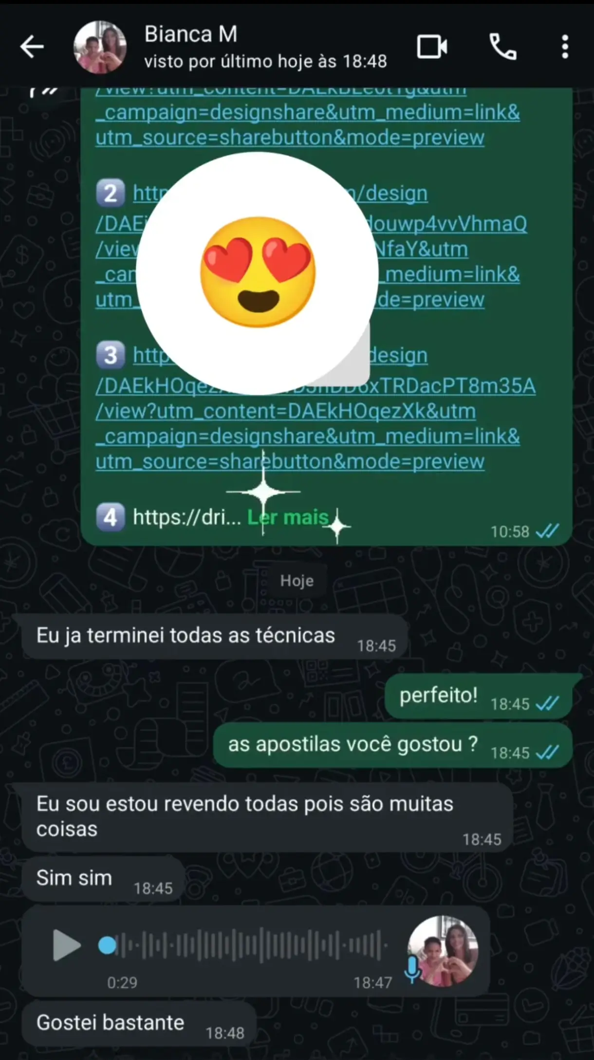 Depoimento aluna 1